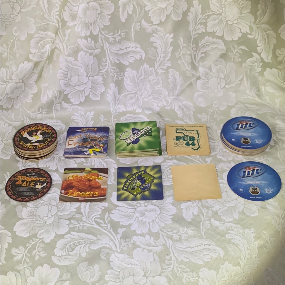 Assorted Beer Colorful Coasters Collection - 47 Total